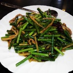 台湾家庭料理 福味香 - 青椒肉絲（豚）ニンニクの芽多め、肉少なめバージョンです