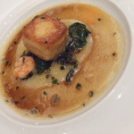 ローザネーラ - 前菜３皿目　魚のすり身を、焦がしバターのソースで