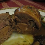 サラマンジェ・ド・イザシ・ワキサカ - 詰め物をしたホロホロ鳥のローストの中身