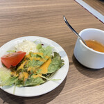 麻布笄軒 - サラダ、コンソメスープ付き
