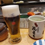 立食い寿司 根室花まる - 生ビール