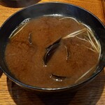みかわ 是山居 - 浅利の味噌汁。