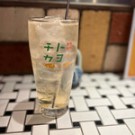 Chuukasakaba Toyochika - ◯梅酒¥550…ソーダ割りでいただきました。う…ん…コレは梅酒の風味も、アルコールも薄く…。日本の梅酒がいかに美味しいか再確認！(^◇^;)