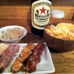 正一合 - 煮込み、赤星、レバー、シロ、胡麻油！常連定食