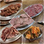 焼肉 はせ川 - 上タン・めがね・ハラミ・千本すじ・キムチ