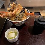 石臼挽蕎麦 三国家 - 三國天丼1400円