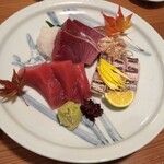 京のおうち割烹 月をみ - 炙り太刀魚、寒ブリ、鮪