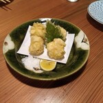 京のおうち割烹 月をみ - 白子の天ぷら、冷酒に合う