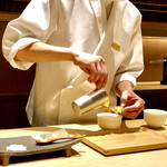 炎水 - 河豚鰭酒が用意されていました。