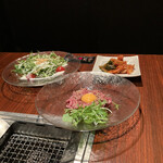 焔立つ肉寿司と牛タンタワー 肉処 双葉 三宮 - 