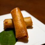 中華ダイニング 一途一心 - 2022.11 春巻き2種（ウニ豆乳春巻き、胡瓜チーズ春巻き）