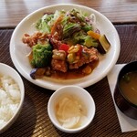 ガスト - 料理写真:彩り野菜の黒酢から揚げ膳 ¥1,044- ~美味しい