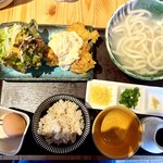 釜揚げうどん 鈴庵 - とり天セット