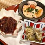 和食と日本酒 田 - おばんざい3種盛りでお酒が進んじゃう！