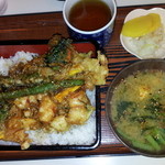 田丸庵 - かき揚げ天丼￥850