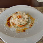 プリマベラ  - 前菜♪活帆立貝カルパッチョ・パルメジャーノ風味