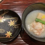 澤いち - 美しいお椀と車海老しんじょう