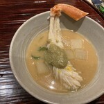 澤いち - 松葉蟹シャブシャブ　味噌仕立て