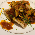 7FUKU - イトヨリのソテー キノコのトマトソース