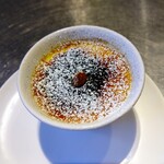 高崎はた山 - 【2022.12.1(木)】担担麺(並盛・140g)＋クレームブリュレセット1,200円のクレームブリュレ