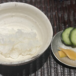 ぬま田 - ご飯とお漬物