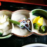 大橋町 野村屋 - 大橋町 野村屋 ＠佐野 サービスセットのお新香類