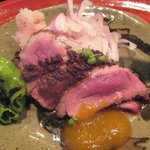 草喰 なかひがし - ７月【強肴】鴨の炭火焼き・梅肉だれ