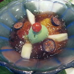 草喰 なかひがし - ７月【水物】紅茶ゼリー・抹茶豆腐アイス