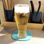 breath food - 生ビール550円。冷え冷えキレキレで美味しー