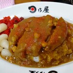 日乃屋カレー - 名代上メンチカレー(並盛)・福神漬け、らっきょうイッパイ