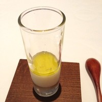 オマージュ - 雷おこし風味のブランマンジェ