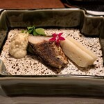 海のホテル島花 - 焼きかますと小松菜のおひたし