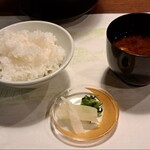 海のホテル島花 - 鮎原米、赤出汁、香の物