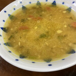 アジアカレーハウス - 出来たでのスープ寒いときにはありがたい。