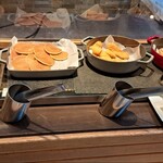 海のホテル島花 - プチホットケーキ、白身魚のフライ、ポテト等