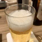 全席個室 楽蔵うたげ - 忘年会の乾杯は瓶ビール！でも挨拶が長くて泡が…