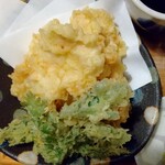 手打ちそば くるみの木 - 鶏天とイカフライ！