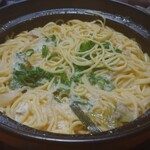 博多っ子 - もつ鍋の〆にラーメン。麺のゆで加減も絶妙