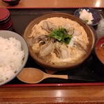 とんかつ 三金 - 牡蠣柳川風定食