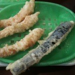 天ぷら だるま - 海老天定食　1回目（海老×３　ナス×１）