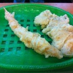 天ぷら だるま - 水曜日の天ぷら定食　１回目（魚×２　海老×１）