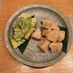 Sumiyaki Koryouri Wasabi - アボカドと海老芋の素揚げ