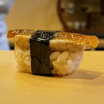 鮨駒 - 鮟肝奈良漬鉢巻き