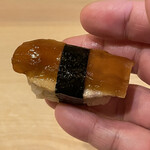 鮨駒 - 鮟肝奈良漬鉢巻き