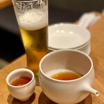 凛丹 一壺坊 - 生ビールと紹興酒1合