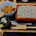 稲荷蕎麦　萬盛 - そばメイン(ミニカツカレー+もりそば) 1,090円 ♪
