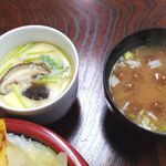 喜久寿し本店 - 茶碗蒸しと味噌汁
