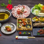 あぐー豚しゃぶしゃぶ・肉巻きおにぎり専門店 琉球肉丸 - 前菜・一品料理も含めたコース料理。