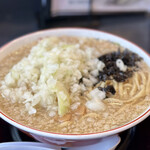 Tsubame Sanjou Chuukasoba Oninibo - 玉ねぎ中華そば（背油多め、麺大盛り）