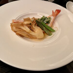 中国料理 カリュウ(ヨコハマ グランド インターコンチネンタル ホテル) - タイガー海老の数子のチリソース蒸し　魚露醤油ソース　2022.11